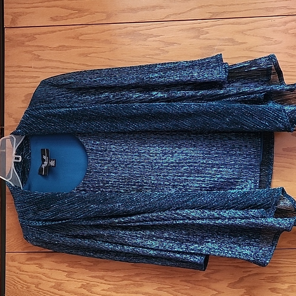 Cocktail top with attached jacket